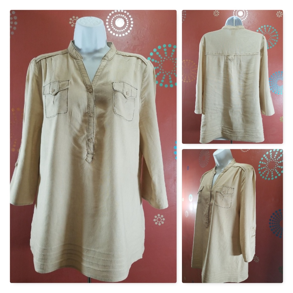 Susan Bristol Linen Top Size XL